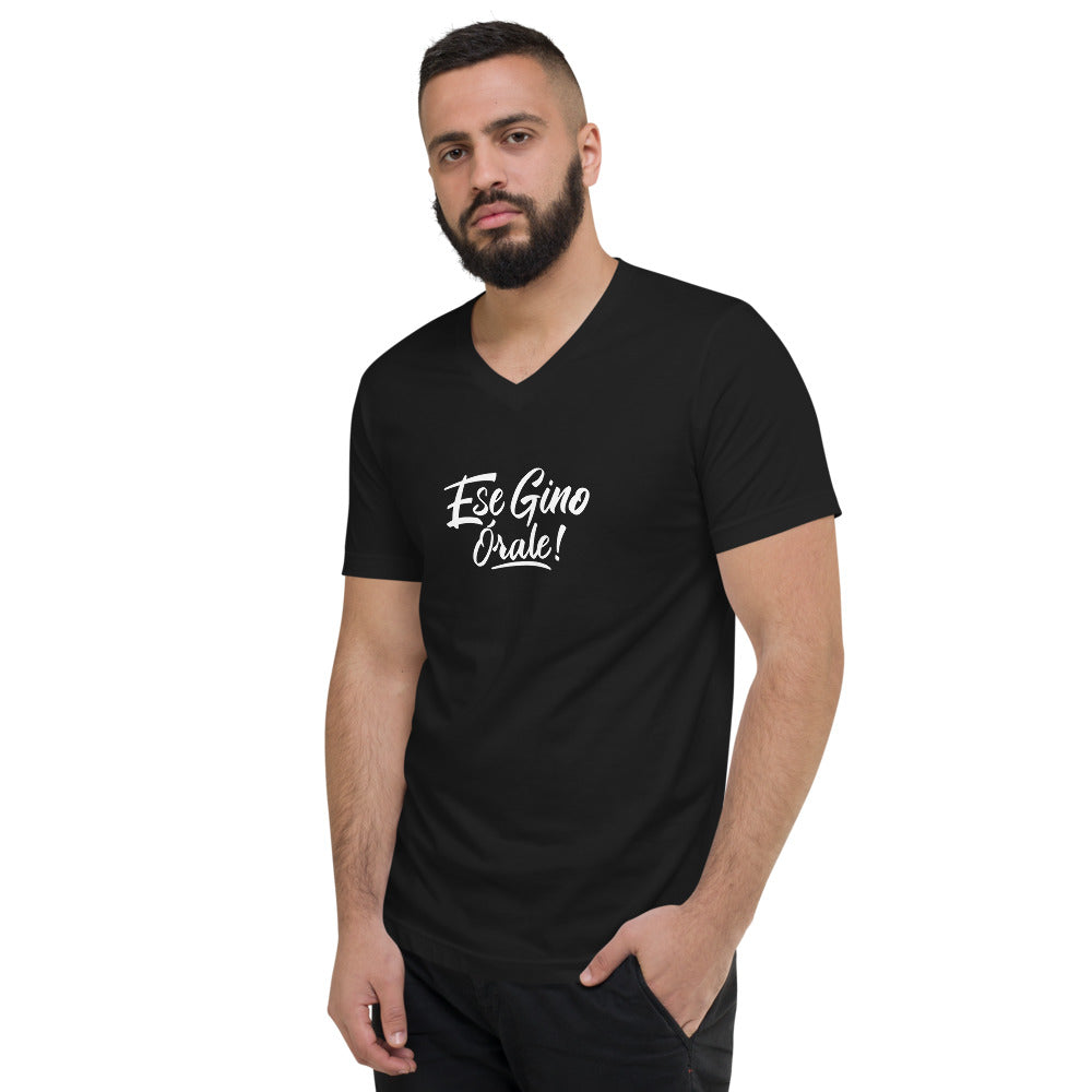 Ese Gino Orale! V-Neck T-Shirt – Gino Rockin Romo